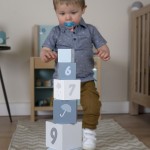 Stacking Blocks numbers - Blue