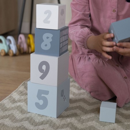 Stacking Blocks numbers - Blue