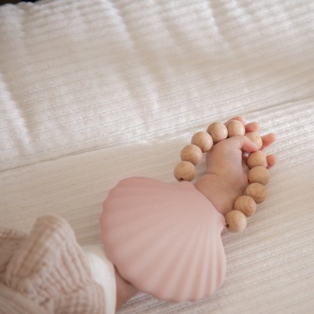 Anneau dentition - coquillage - Rose