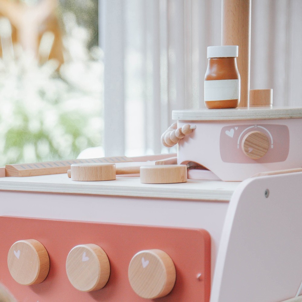 Crêpière En Bois Nougat Pour Enfants - Jouet De Cuisine Personnalisable Avec Nom - Kit Crêpes Accessoires - Cadeau Anniversaire Ou Noël - À Partir De 18 Mois - 6