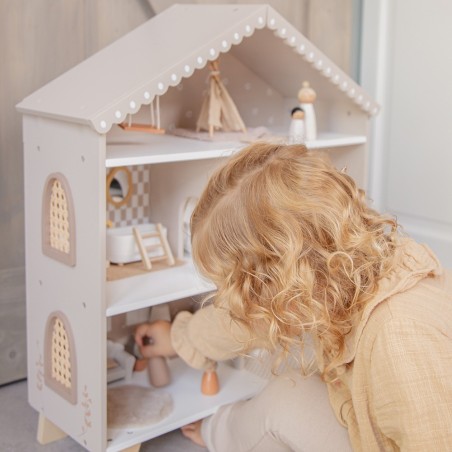 Wooden Doll House - Nougat