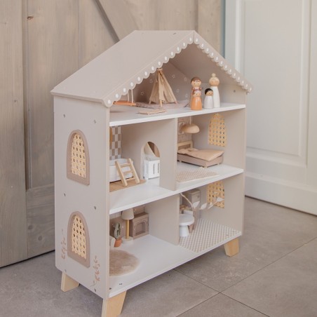 Wooden Doll House - Nougat