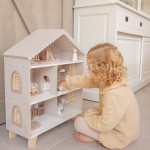 Wooden Doll House - Nougat