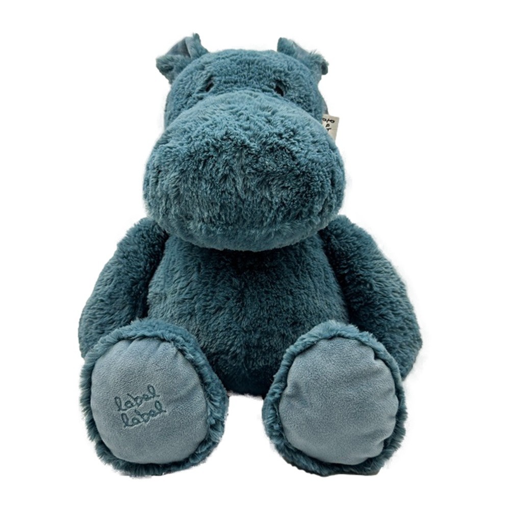 Soft Toy - Hippo Harvey L - Blue